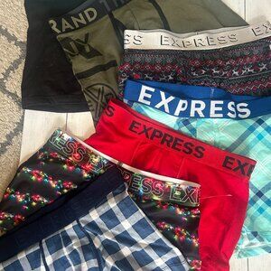 new HUGE LOT EXPRESS BOXER BRIEFS ALL TAGLESS SIZE S ULTRA SOFT 7 pairs